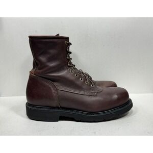 Carolina Grizzly Brown Hi Top Steel Toe Boots USA Made Men's Size 13 3E 8510